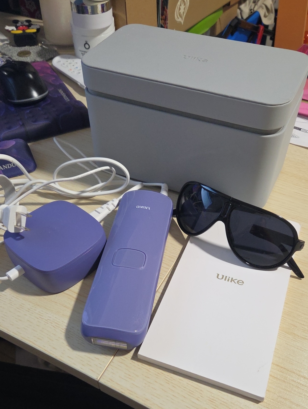 Ulike Purple At-Home IPL Hair Removal Kit with Protective Glasses